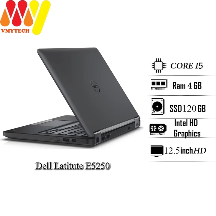 Laptop Dell Latitude 5250, E5250, Core i5 - 5300U, Ram 4GB, SSD 128GB, màn hình 12.5inch HD, laptop cũ giá rẻ