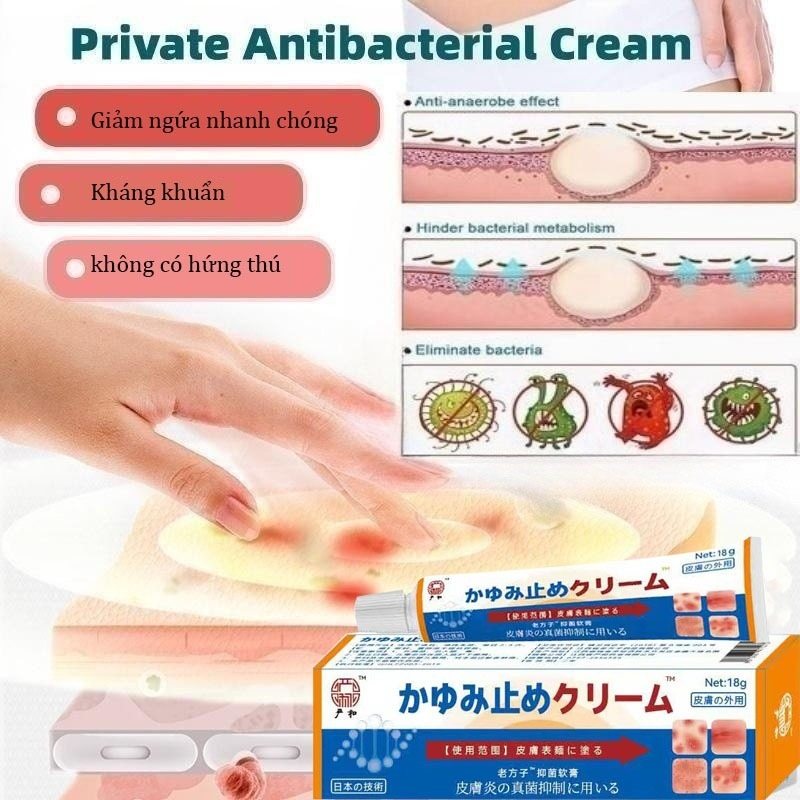 Kem Nhật Bản Bôi Nấm Kem Bôi Hắc Lào Thảo Dược, Phát Ban Tổ Đĩa