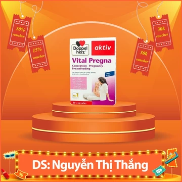 Viên uống vitamin bầu Doppelherz Vital Pregna bổ sung vitamin và khoáng chất cho bà bầu (Hộp 30 viên)