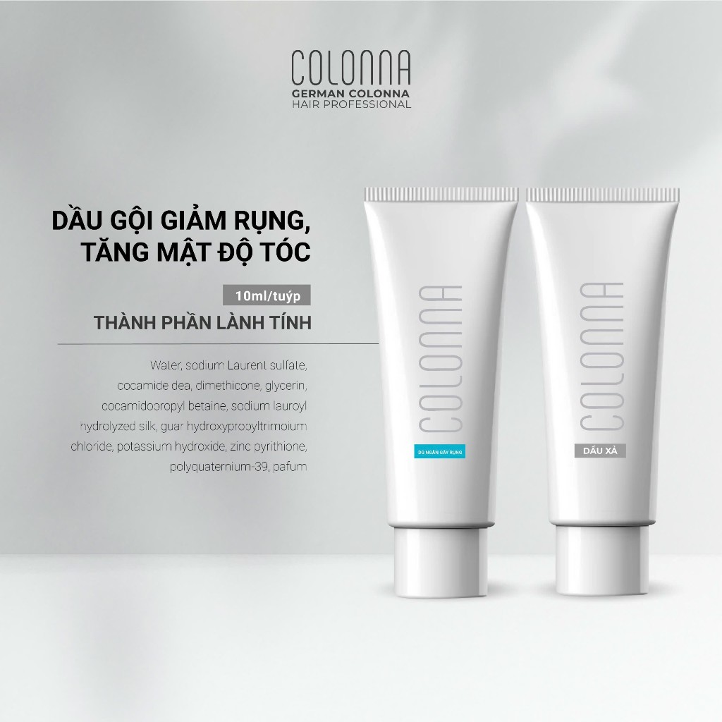 Dầu gội xả Colonna phục hồi và ngăn gãy rụng tóc dung tích 20ml