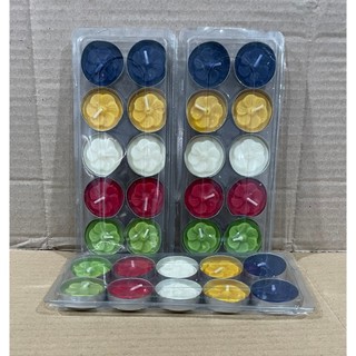 Vỉ 10 nến sáp tealight hình hoa, nến sáp tròn tarot