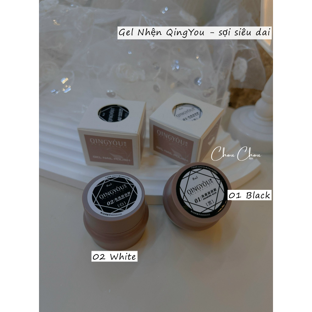 Gel nhện Qing You, Gel nhện siêu dai cao cấp các màu, phụ kiện nail cao cấp Gel nhện kéo sợi