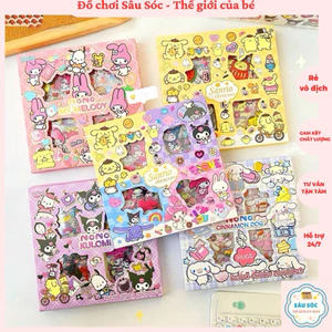 Hộp 96 tấm sticker họa tiết Kuromi Capybara không trùng lập siêu dễ thương