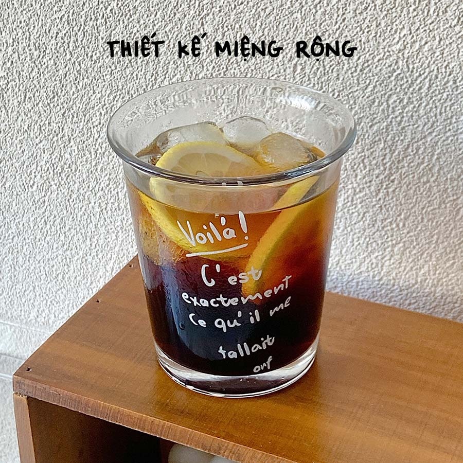 Cốc Thủy Tinh Voilá Phong Cách Hàn Quốc Dày Dặn Chịu Nhiệt CTT001