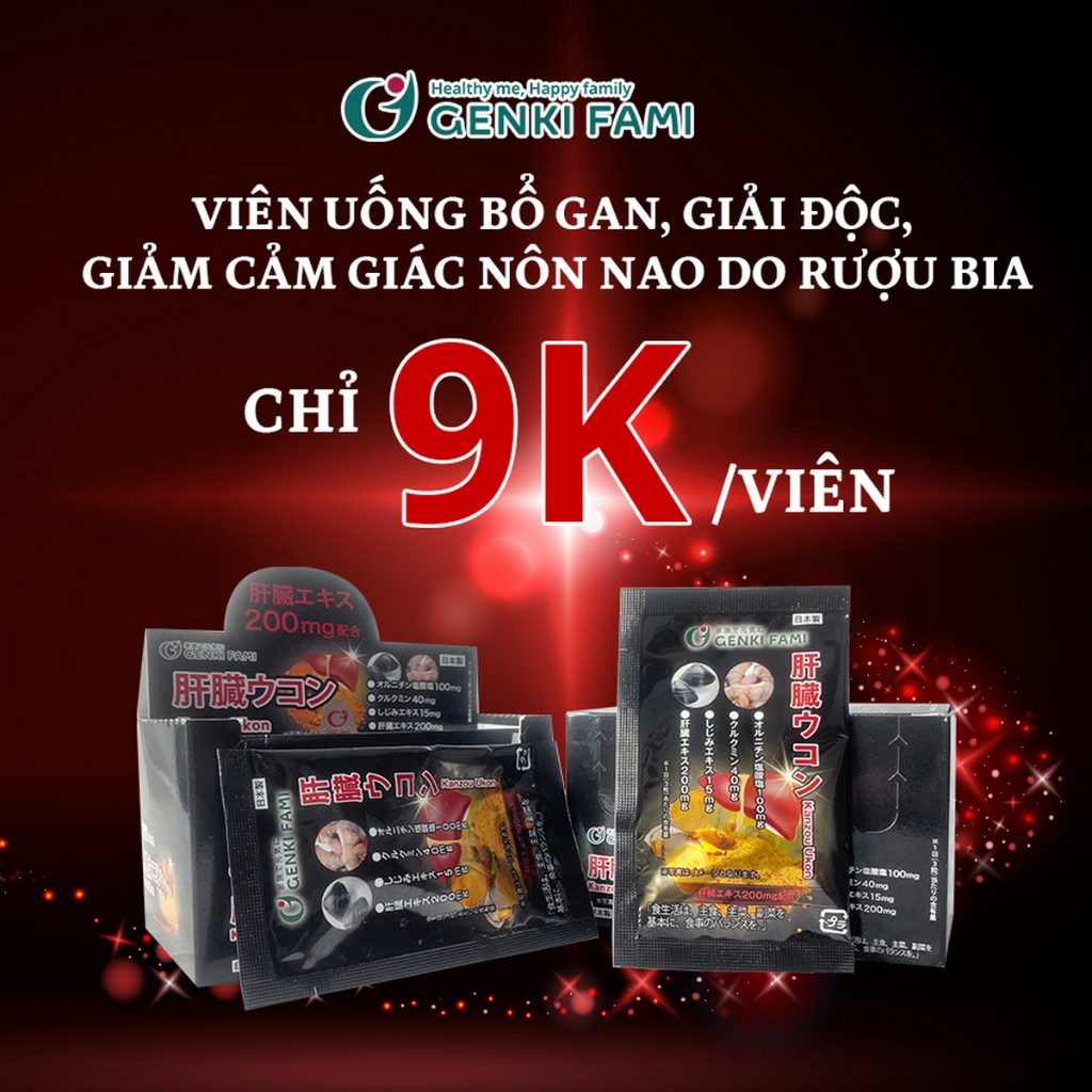 Ảnh Viên Uống Bổ Gan Kanzo Ukon Genki Fami Nhật Bản Hộp 30 Viên 4