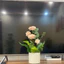 Chậu cây hoa giả - hoa mẫu đơn đầy đủ như hình