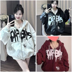 Áo Khoác NỈ Mũ Trần 2 Lớp IN HÌNH NGÔI SAO MÃ MỚI form rộng tay dài Unisex Oversize Nam Nữ mặc đều đẹp Bonbon