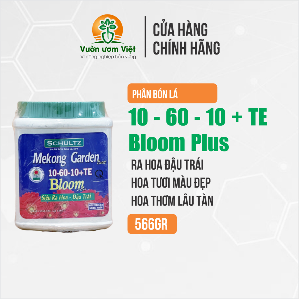 Phân bón 10-60-10+TE chuyên xử lý mầm hoa, làm ra hoa, chống rụng hoa, dưỡng hoa chắc khỏe - 566gr