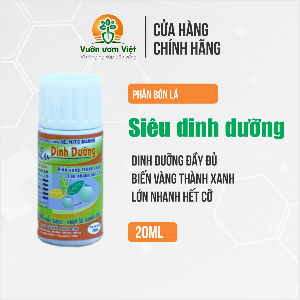 Phân bón lá SIÊU DINH DƯỠNG nuôi đọt, lá cực mạnh, tạo sinh khối, phục hồi lá vàng làm xanh tươi tốt