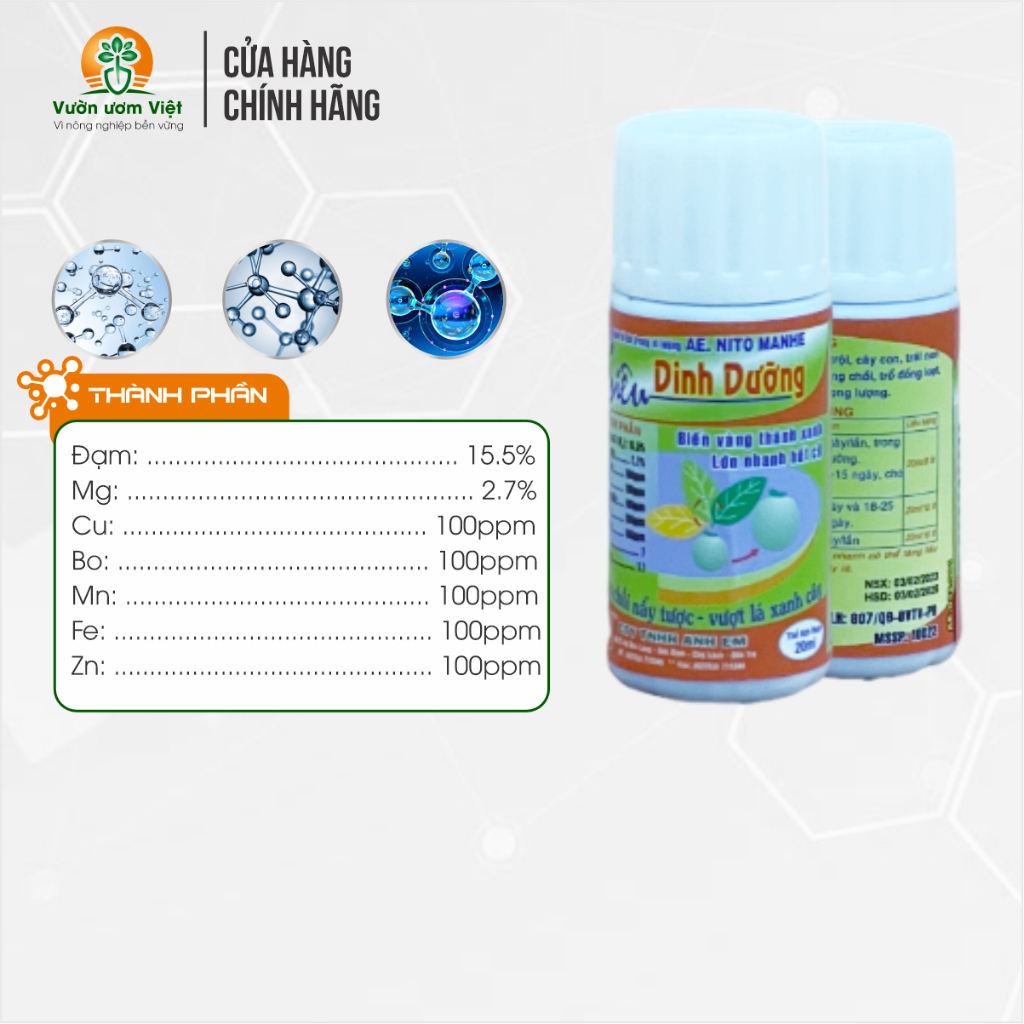 Phân bón lá SIÊU DINH DƯỠNG nuôi đọt, lá cực mạnh, tạo sinh khối, phục hồi lá vàng làm xanh tươi tốt