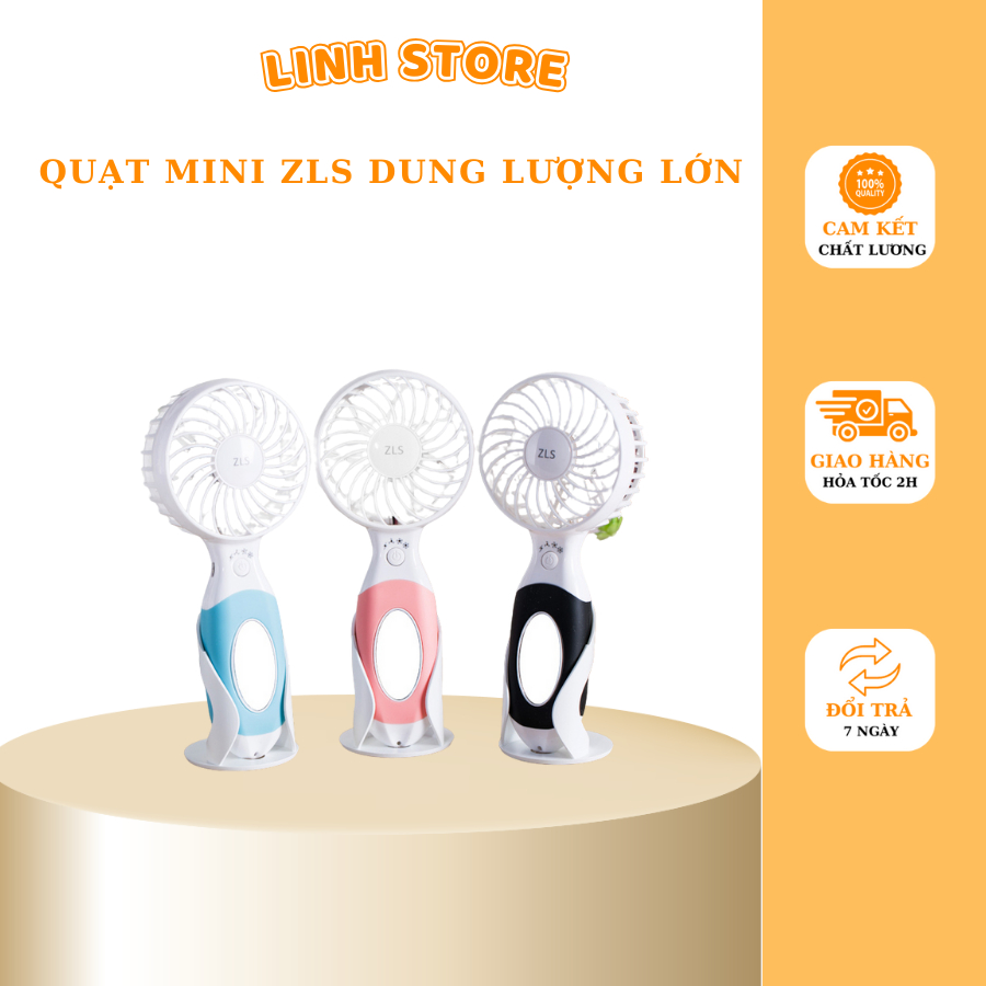 Quạt mini cầm tay ZLS pin dung lượng lớn 3600mAH