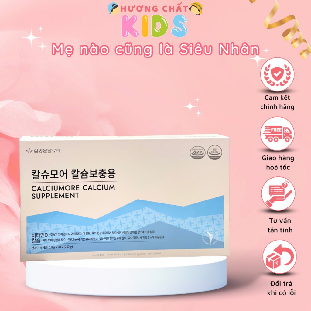 Váng Sữa Canxi Hữu Cơ 30 Gói CALCIUMORE CALCIUM SUPPLEMENT Hàn Quốc Xương Phát Triển, Bé Cao Tối Đa