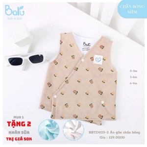 Ao ghi lê Baru 2 lớp cho bé siêu xinh (tặng kèm 2 khăn sữa) BBTD025-3
