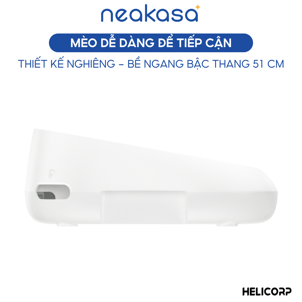 Bậc thang NEAKASA Chống Văng Cát, Hứng Cát, Mèo dễ đi vệ sinh hơn chất liệu ABS cao cấp