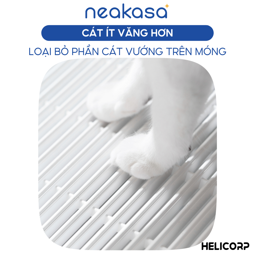 Bậc thang NEAKASA Chống Văng Cát, Hứng Cát, Mèo dễ đi vệ sinh hơn chất liệu ABS cao cấp