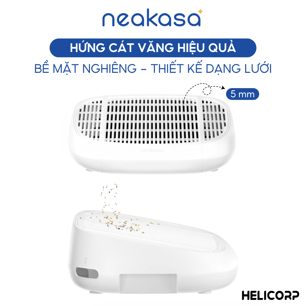 Bậc thang NEAKASA Chống Văng Cát, Hứng Cát, Mèo dễ đi vệ sinh hơn chất liệu ABS cao cấp
