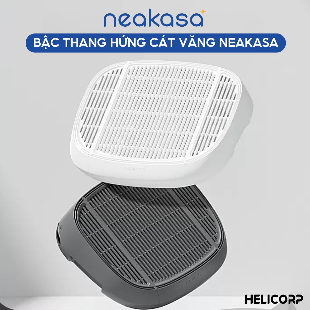 Bậc thang NEAKASA Chống Văng Cát, Hứng Cát, Mèo dễ đi vệ sinh hơn chất liệu ABS cao cấp