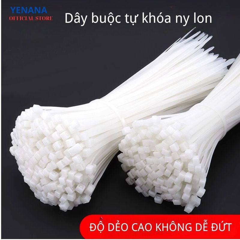 Dây rút nhựa thít nhựa lạt đen trắng Bó 100 cái 10cm ,15cm ,20cm ...