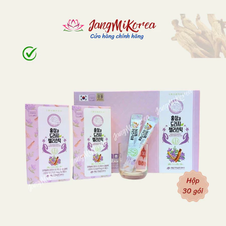 Thạch Hồng Sâm Hoa Chuông Daedong Ginseng Hàn Quốc Hộp 30 Gói x 20gr