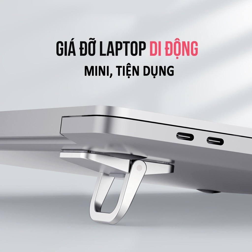 Chất liệu kim loại kê laptop Macbook tiện lợi, Giá đỡ laptop di động, hoạt động trên tất cả các máy tính xách tay