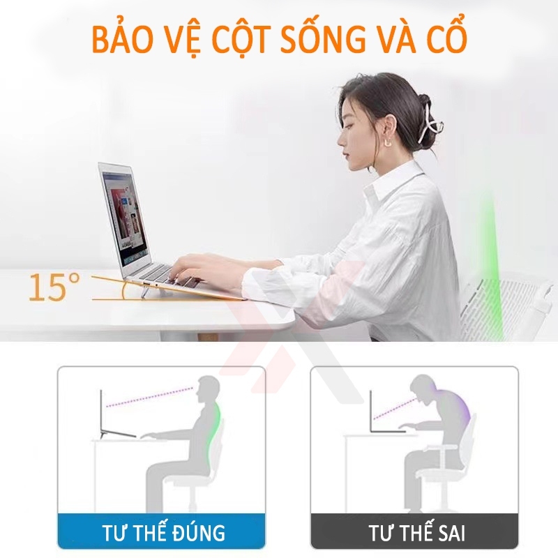 Chất liệu kim loại kê laptop Macbook tiện lợi, Giá đỡ laptop di động, hoạt động trên tất cả các máy tính xách tay | BigBuy360 - bigbuy360.vn