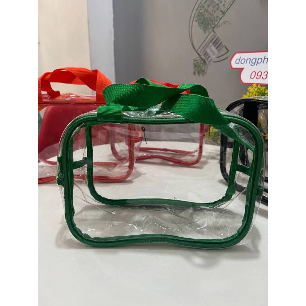 Túi nhựa PVC trong suốt nhỏ nhắn, gọn nhẹ viền đen sang trọng cao cấp ...