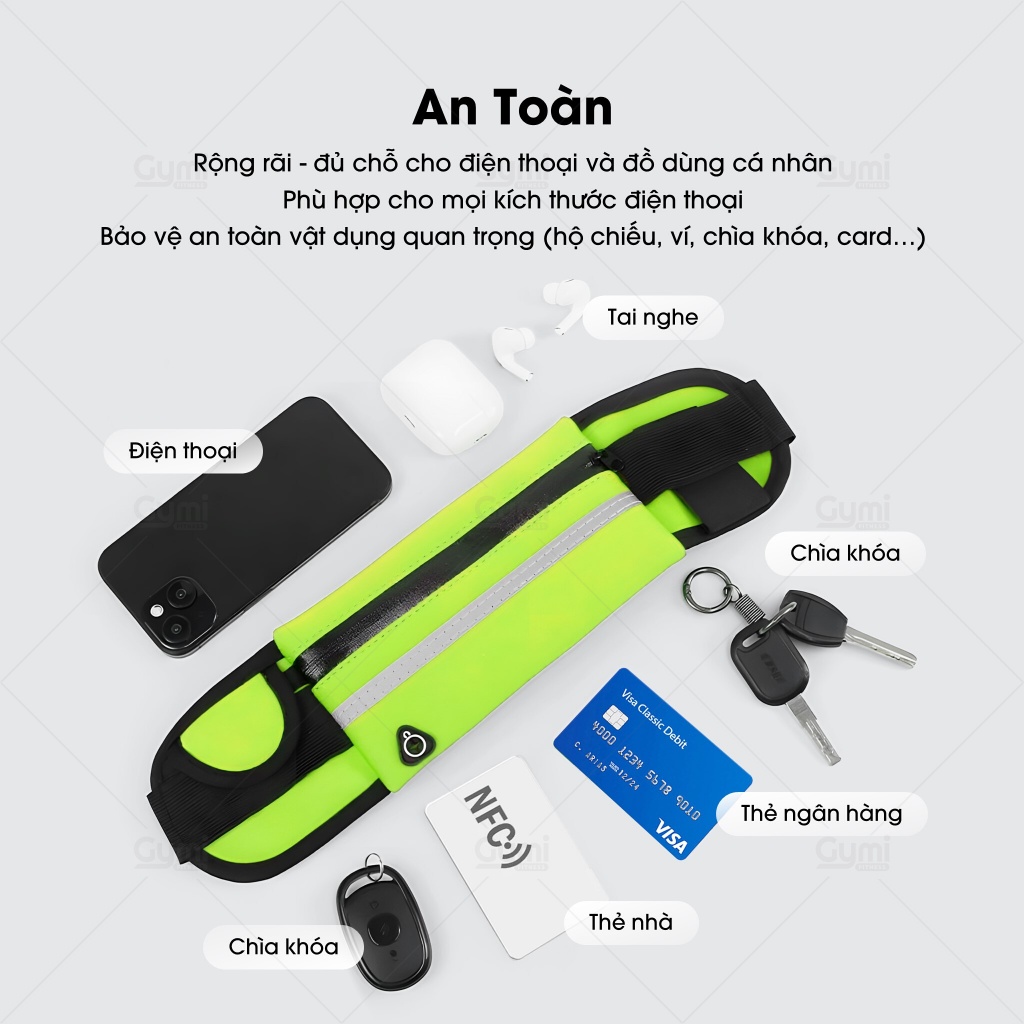 Túi Chạy Bộ Chống Nước,Đai Đeo Bụng Đựng Điện Thoại Chạy Bộ, Đi Xe Đạp,Leo Núi, Chơi Thể Thao -TĐE01 - TĐE01