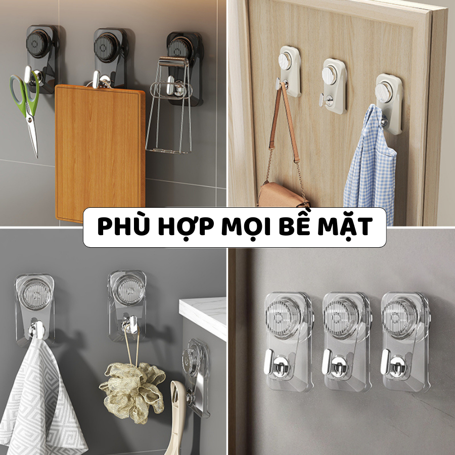 Móc Treo Đồ Hút Chân Không ENODA HOME, Móc Treo Đa Năng Chịu Lực Tốt, Phù Hợp Nhiều Bề Mặt MT001