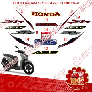 Tem Xe SH 160i, SH160i 2024 Xám Xi Măng Phiên Bản Thể Thao Chính Hãng - ZZM
