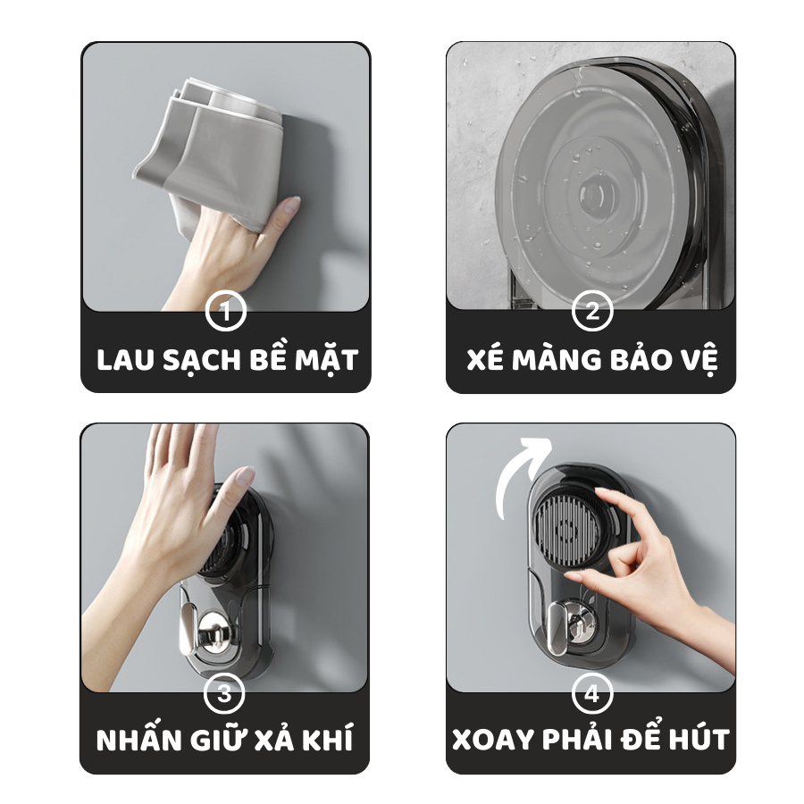 Móc Treo Hút Chân Không ENODA HOME, Móc Hút Gắn Tường Chịu Lực Chắc Chắn, Không Cần Khoan Vít MT001