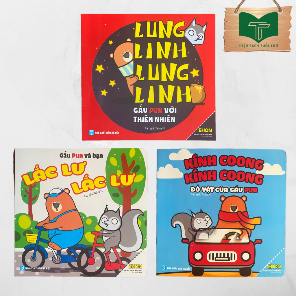 Sách - Combo bộ 3 cuốn Ehon Âm thanh Lung linh, Lắc lư, Kính koong
