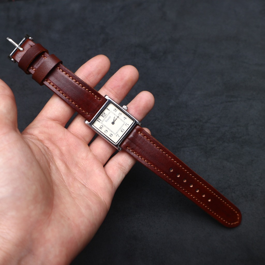 Dây đeo đồng hồ Hata Leather, dây đồng hồ da bò thật HT10