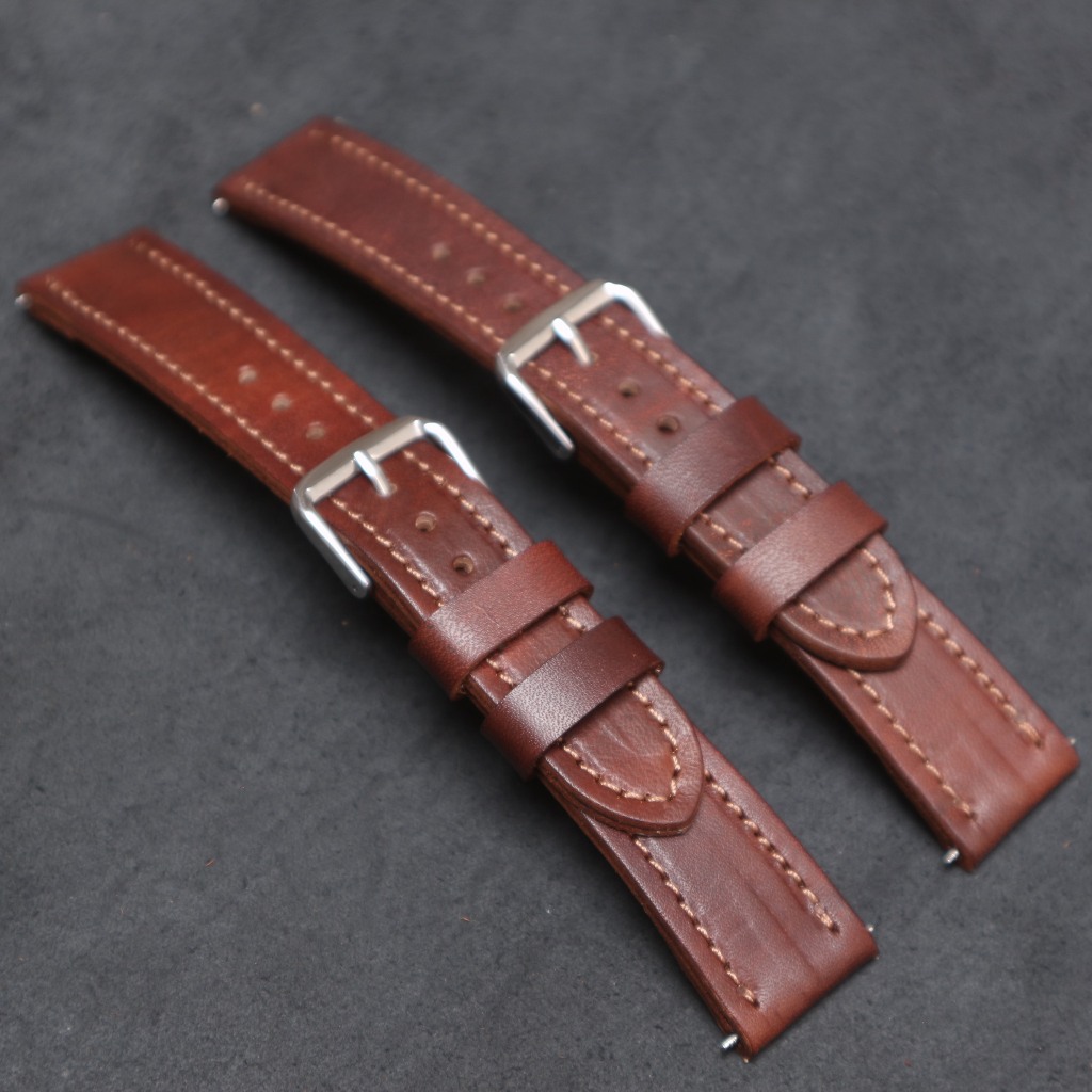 Dây đeo đồng hồ Hata Leather, dây đồng hồ da bò thật HT10