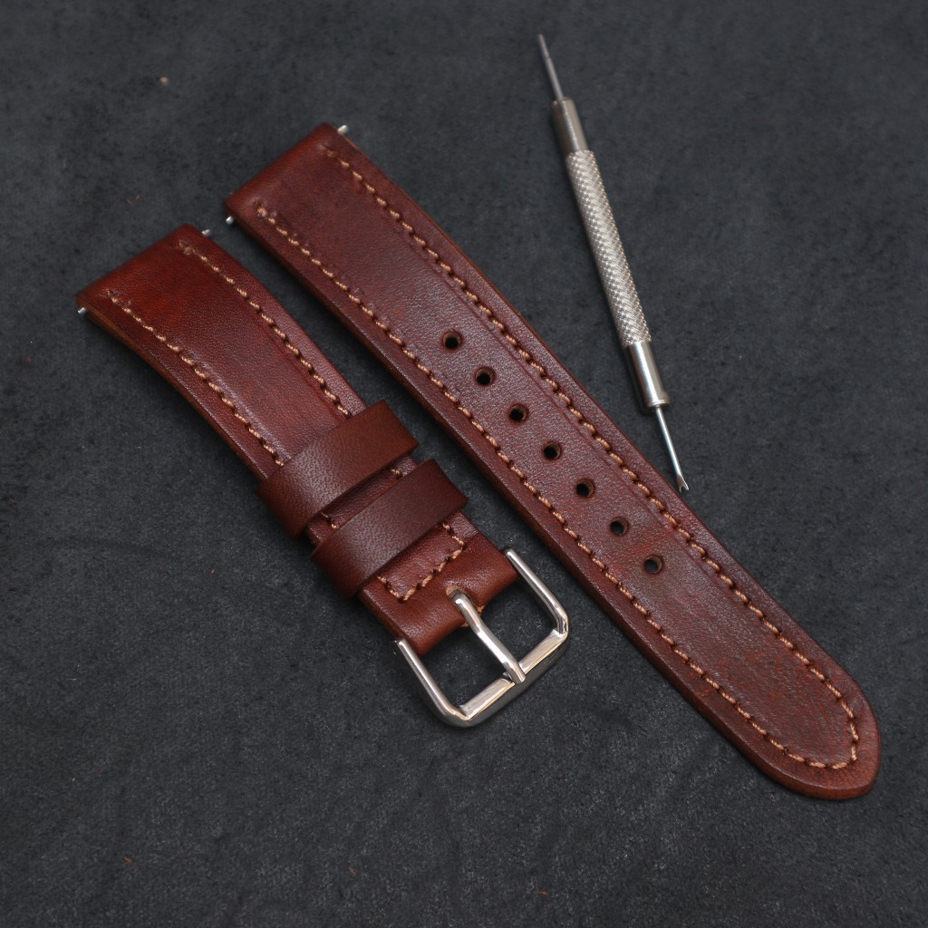 Dây đeo đồng hồ Hata Leather, dây đồng hồ da bò thật HT10