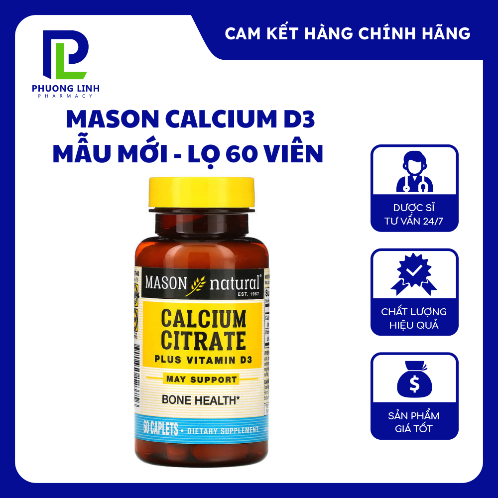 [Mẫu Mới] Calcium D3 Mason Giúp Xương Chắc Khỏe, Tăng Chiều Cao, Canxi ...