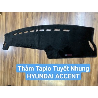 Thảm Taplo Tuyết Nhung Cao Cấp Ô Tô Hyundai Accent 2018 đến đầu 2024, cuối 2024 -2026 chống nắng, nóng taplo ô tô