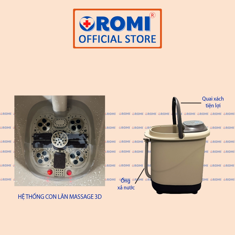Máy Massage Chân Tự Động Cao Cấp OROMI ORM-530H - Bồn Ngâm Chân Matxa Tạo Sóng Nước Tuần Hoàn