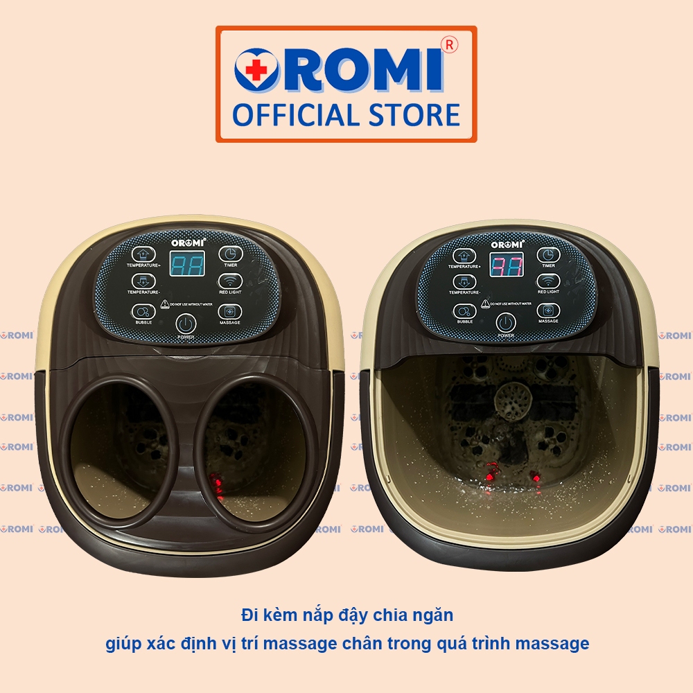 Máy Massage Chân Tự Động Cao Cấp OROMI ORM-530H - Bồn Ngâm Chân Matxa Tạo Sóng Nước Tuần Hoàn