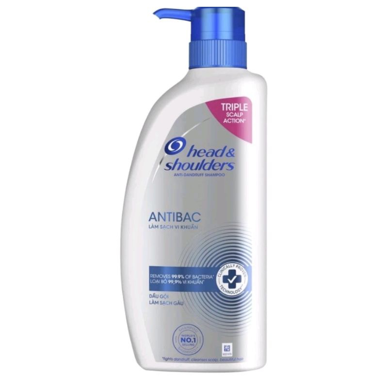 Dầu Gội Sạch Gàu HEAD&SHOULDERS Bạc Hà/ Giảm Ngứa Da Đầu Làm Sạch Vi Khuẩn Chai 850ML