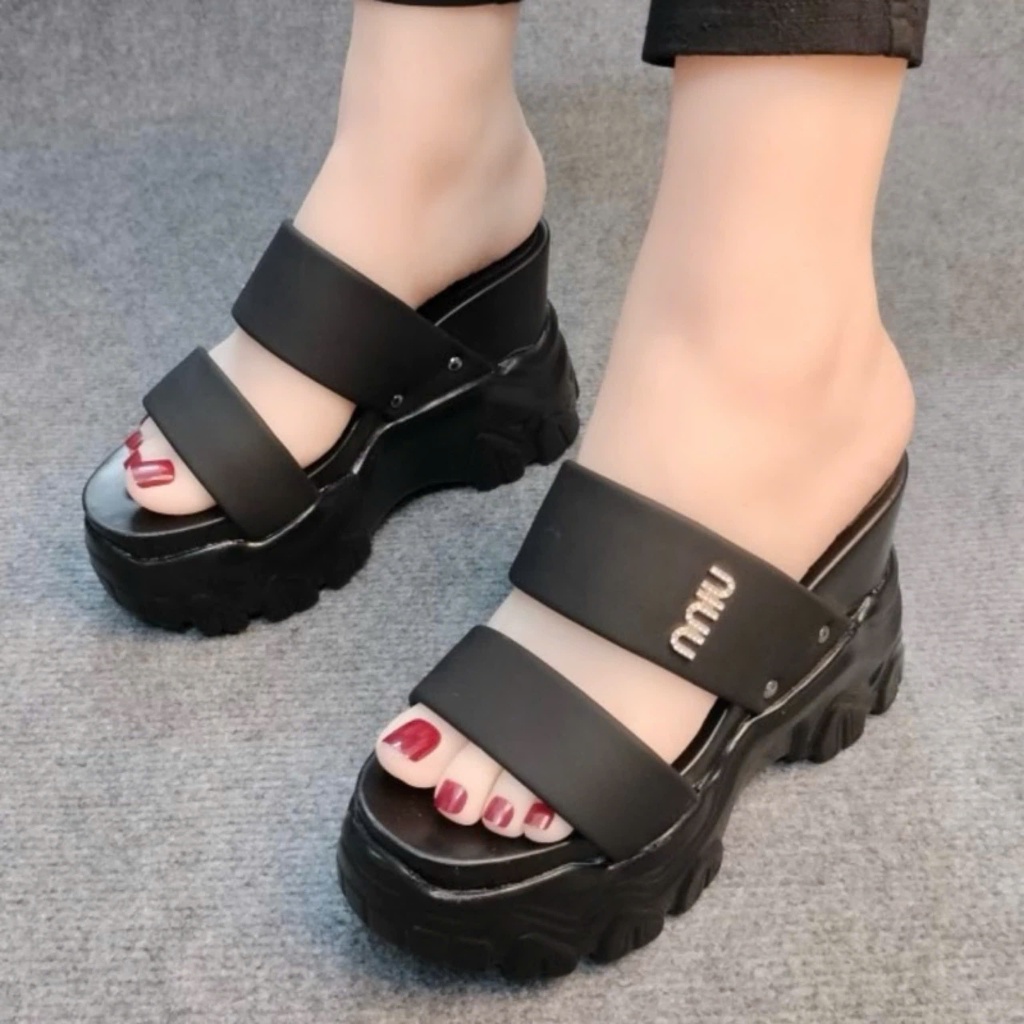 DÉP XUỒNG NỮ 2 QUAI TAG ĐÁ 10CM DA XỊN SIÊU ÊM, SIÊU NHẸ, SIÊU BỀN XNX1  ZDD XJ2 V3