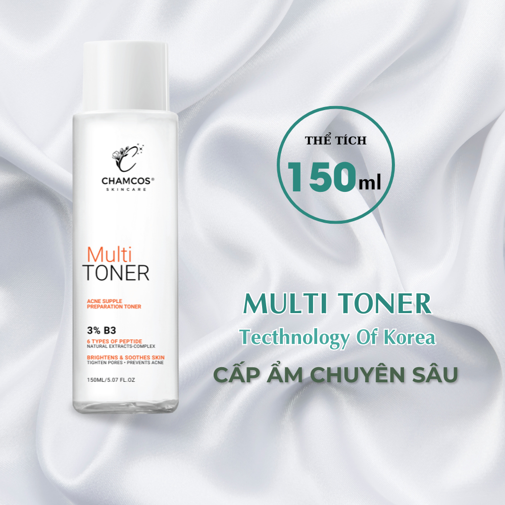 Nước cân bằng Multi Toner Chamcos 150ml cấp ẩm, cân bằng pH, hổ trợ se khít lỗ chân lông