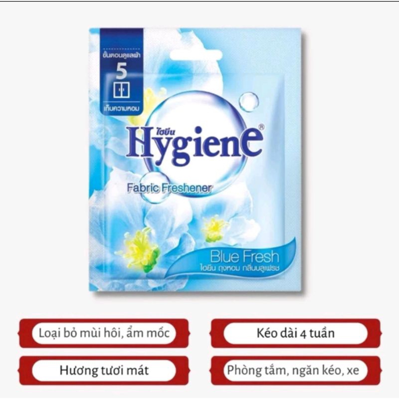 Túi Thơm Để Tủ Quần Ảo Hygiene Thái Lan Hương Hoa Đậm Đặc Treo Xe Treo Tủ Quần Áo Nhà Vệ