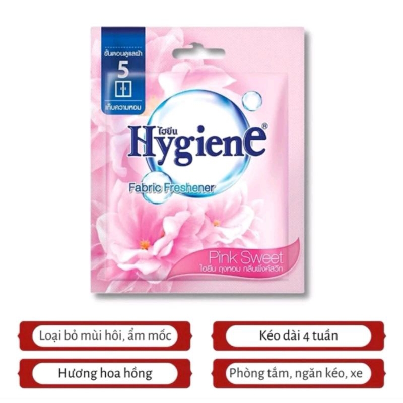 Túi Thơm Để Tủ Quần Ảo Hygiene Thái Lan Hương Hoa Đậm Đặc Treo Xe Treo Tủ Quần Áo Nhà Vệ