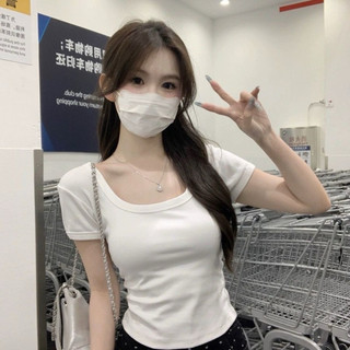 Áo Kiểu Croptop Cổ Tròn Rộng Dáng Ôm Body Dành cho Nữ
