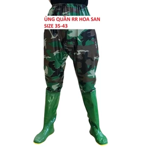 Ủng liền quần đế cứng Hoa San size 35-43, Ủng lội nước, ủng bảo hộ lao động, quần ủng lội bùn