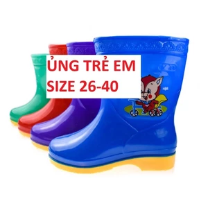 Ủng đi mưa cho bé, ủng dã ngoại cho bé trai bé gái siêu nhẹ chống trơn trượt, ủng trẻ em