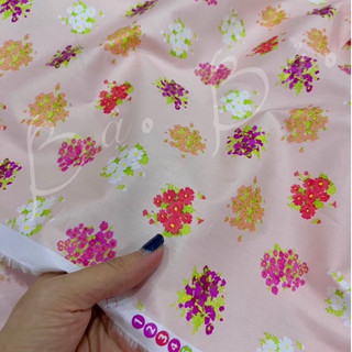 Vải Xi Cotton Hoa Màu Neon Mềm Mướt Rũ Khổ 1m50