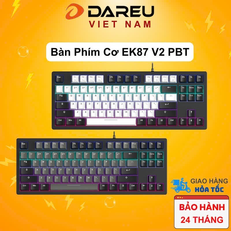 Bàn phím cơ Gaming DAREU EK87 V2 / EK87L V2 (DREAM / FIREFLY switch) | BigBuy360 - bigbuy360.vn