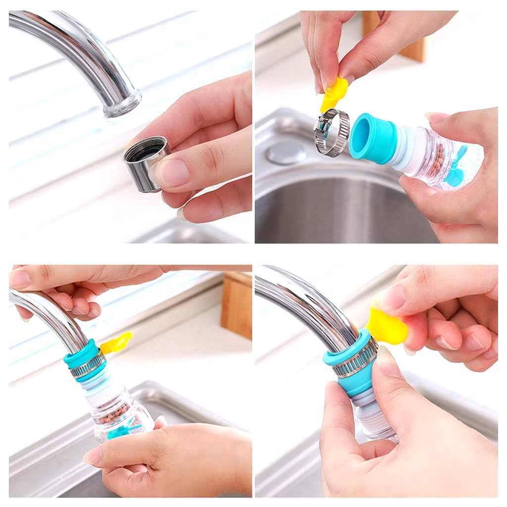 Đầu Vòi Lọc Nước Tăng Áp 360 Độ Có Thể Kéo Dài, Vòi Lọc Nước Rửa Bát Tăng Áp