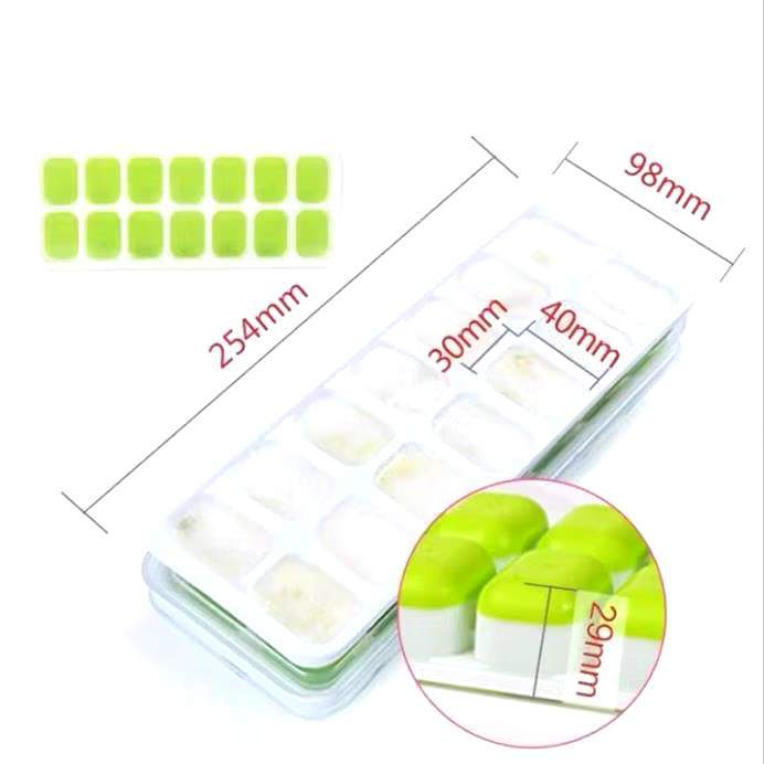 Khay Làm Đá Silicon Và Thạch Hoa Quả Có Nắp Đậy Cao Cấp